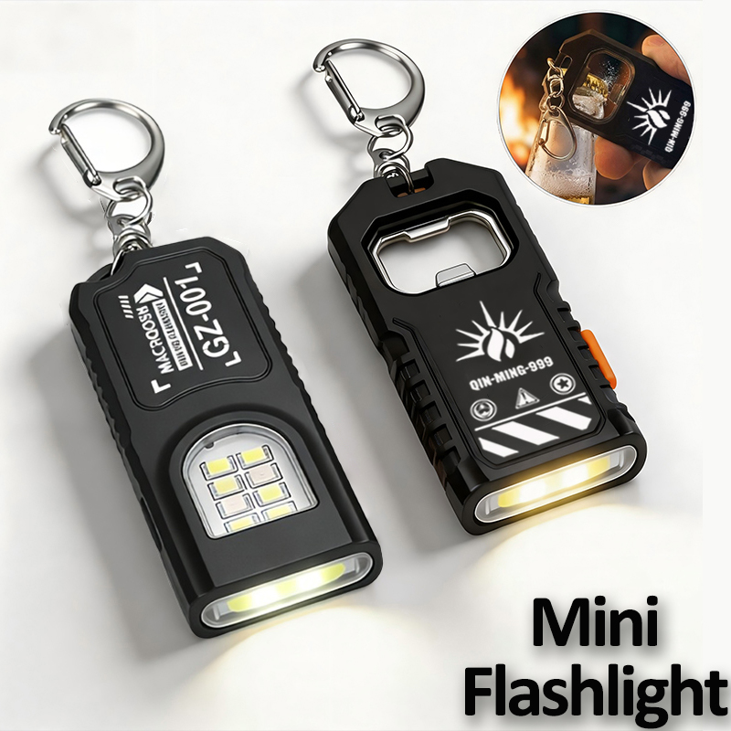 Keychain Flashlight - Torcia Portachiavi Multifunzione Ricaricabile USB con